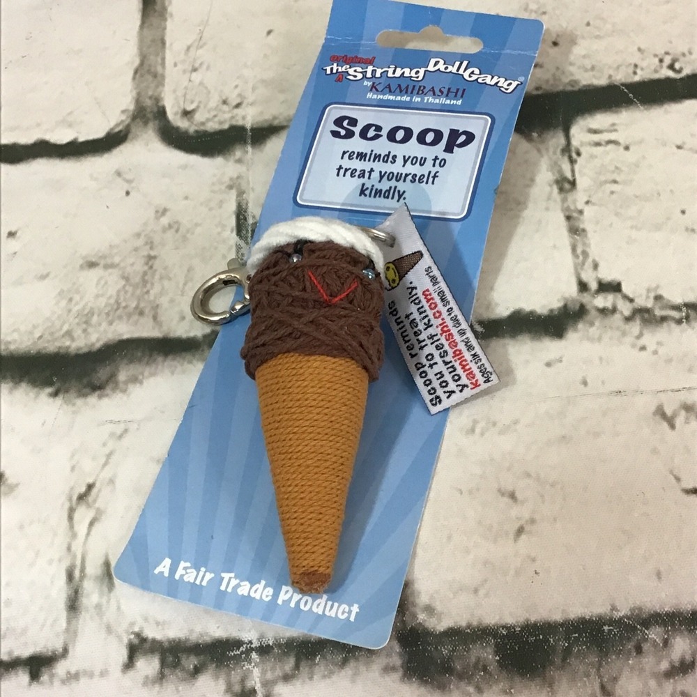 Kamibashi String Doll Keychain Scoop Treat Yourself Kindley Ice Cream Cone